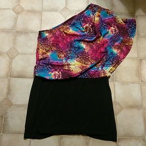 Never worn mini one shoulder dress